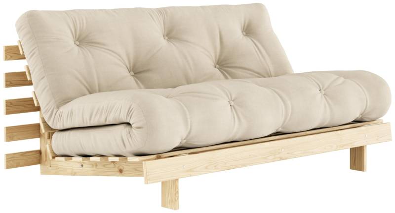 Karup Schlafsofa ROOTS 160 cm Polster BEIGE Klappsofa Gestell Kiefer von Karup