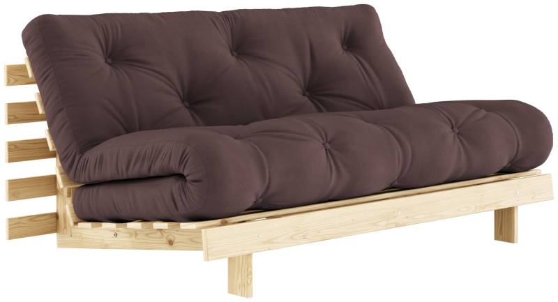 Karup Schlafsofa ROOTS 160 cm Polster BROWN Klappcouch Gestell Kiefer von Karup
