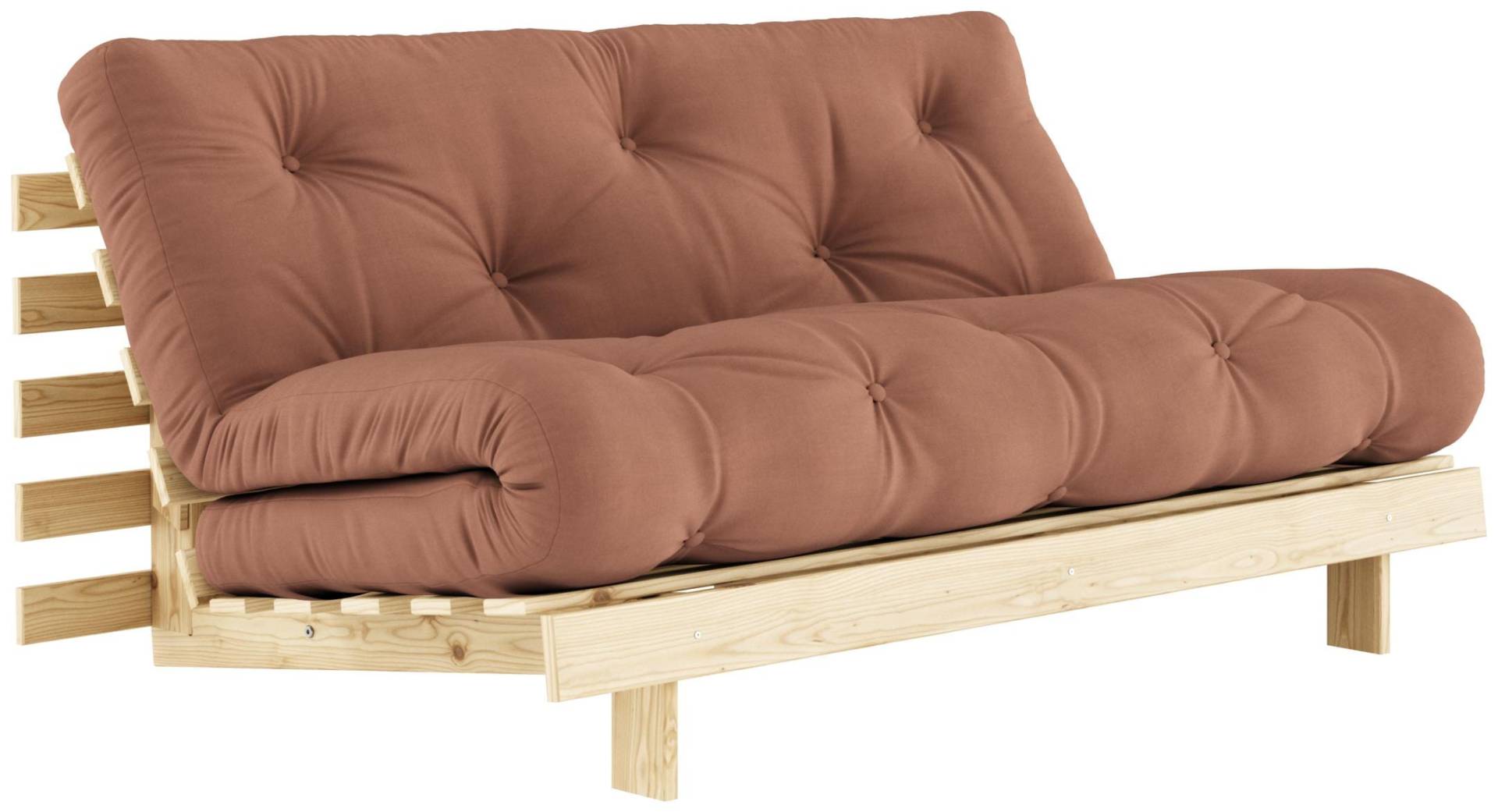 Schlafsofa ROOTS 160 cm Polster CLAYBROWN von KARUP Couchgestell Kiefer von Karup