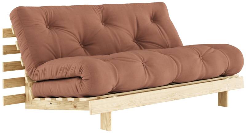 Schlafsofa ROOTS 160 cm Polster CLAYBROWN von KARUP Couchgestell Kiefer von Karup