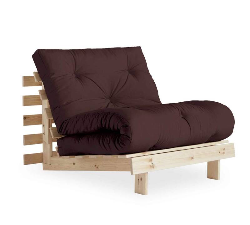 Schlafsofa ROOTS 90 cm Polster BROWN von KARUP Ausziehcouch Gestell Kiefer von Karup