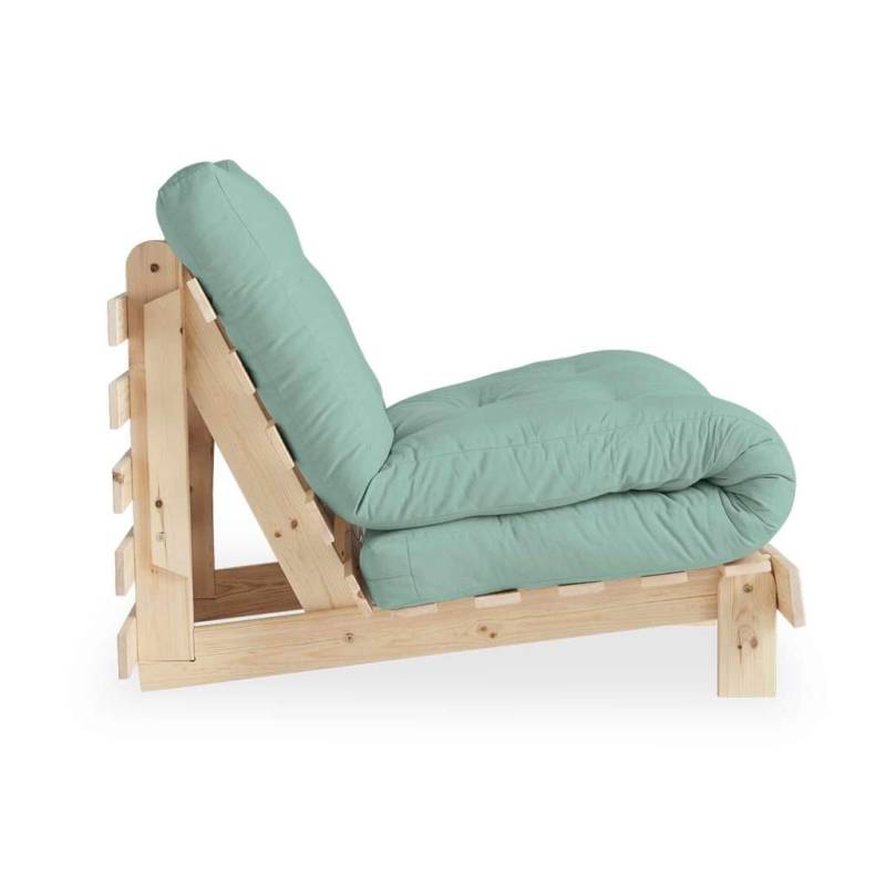 Schlafsofa ROOTS 90 cm von KARUP Polster Beach Blue Klappsofa Gestell Kiefer von Karup