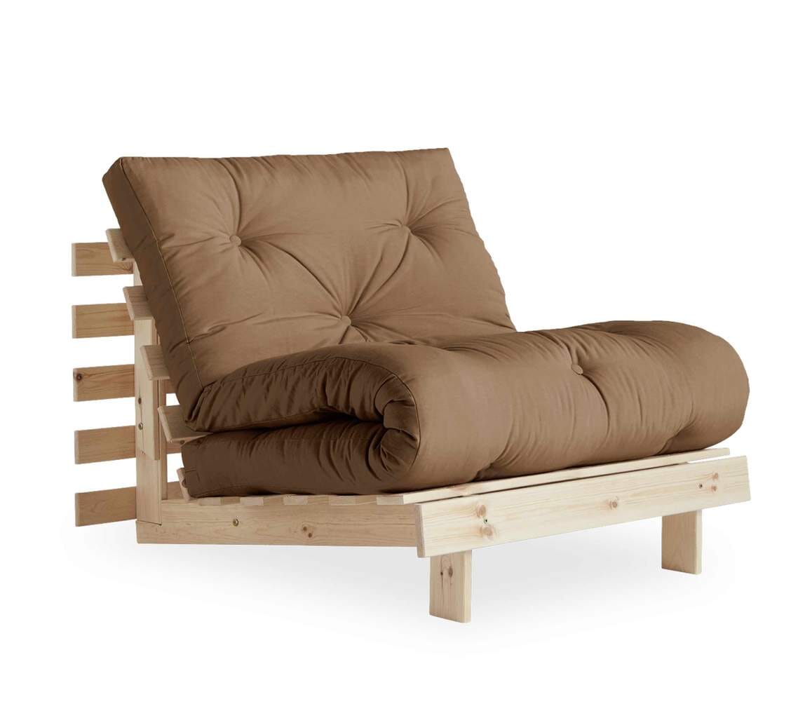 Schlafsofa ROOTS 90 cm von KARUP Polster MOCCA Funktionssofa Gestell Kiefer von Karup