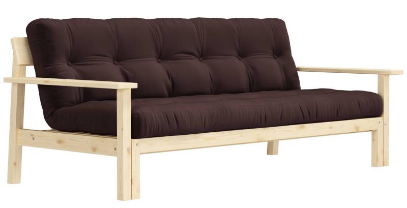 Schlafsofa UNWIND Polster Brown Sofagestell Kiefer massiv von Karup