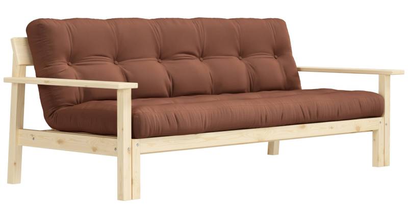 Schlafsofa UNWIND Polster Claybrown Sofagestell Kiefer massiv von Karup
