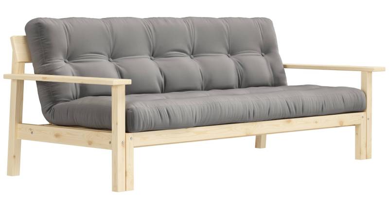 Schlafsofa UNWIND Polster Grey Sofagestell Kiefer massiv von Karup