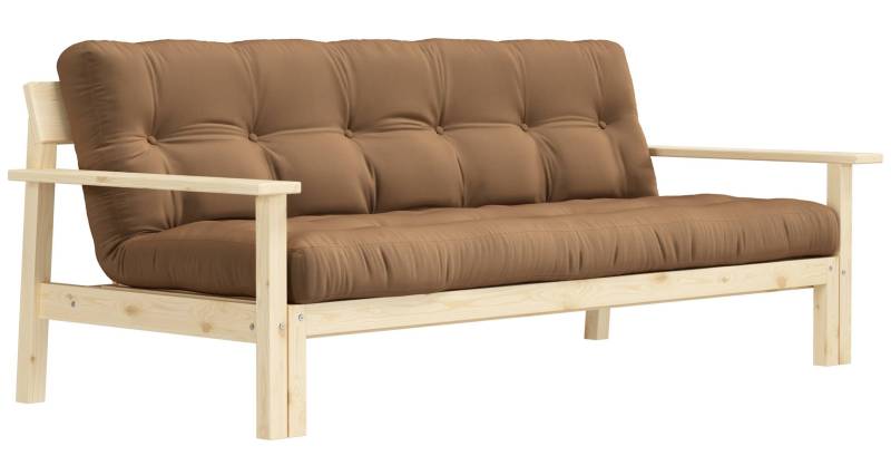 Schlafsofa UNWIND Polster Mocca Sofagestell Kiefer massiv von Karup