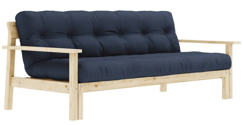 Schlafsofa UNWIND Polster Navy Sofagestell Kiefer massiv von Karup
