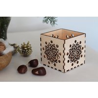 Blume Des Lebens Teelichthalter Aus Holz/Diy Kerzenlaterne von KaryaCreativeStudio
