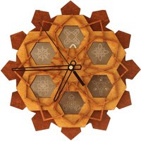 Heilige Geometrie Wanduhr Laser Cut Holz Chakra Kunst von KaryaCreativeStudio