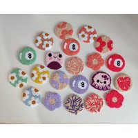 Punch Needle Auto Untersetzer Floral, Frosch, 8 Ball - Handmade | Ddp Usa von KaryatidStore