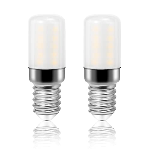 Karyoosi 2er E14 LED Lampe, LED Glühbirne Kaltweiß 3.5W 6000K Ersetzt 35W Halogen Birne, E14 Led Leuchtmittel 300LM AC220-240V, Nicht Dimmbar, für Dunstabzugshaube Nähmaschine Wohnzimmer von Karyoosi