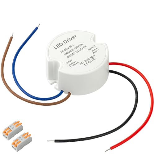 Karyoosi LED Trafo 12V, 230V auf 12V 15W 1.25A, Wasserdichtes IP67 Runder Transformator Für Beleuchtung im Innen- und Außenbereich Karyoosi LED Trafo 12V, 230V auf 12V 15W 1.25A, Wasserdichtes IP67 Runder Transformator Für Beleuchtung im Innen- und Außenbereich von Karyoosi