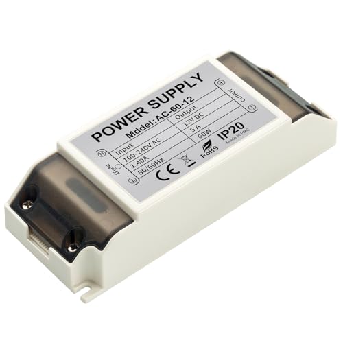 Karyoosi LED Trafo 12V 60W 5A, Ultra dünn Trafo 230V auf 12V, LED Transformator Netzteil für G4 MR16 MR11 LED Strips Karyoosi LED Trafo 12V 60W 5A, Ultra dünn Trafo 230V auf 12V, LED Transformator Netzteil für G4 MR16 MR11 LED Strips von Karyoosi