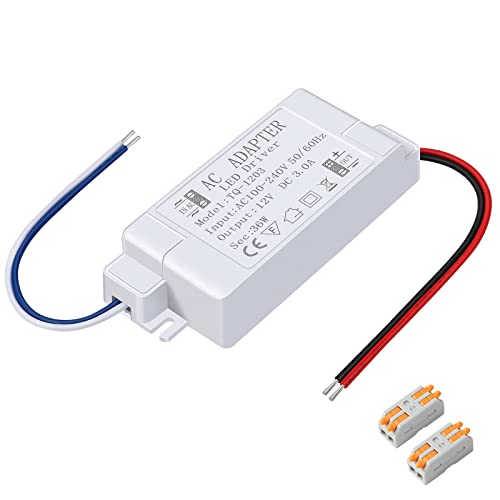 Karyoosi LED Trafo 230V auf 12V, Transformator 36W 3A, LED Treiber Netzteil, kein Flimmern, kein Transformator-Rauschen für MR16 GU5.3 MR11 G4 Glühbirnen en Strip Karyoosi LED Trafo 230V auf 12V, Transformator 36W 3A, LED Treiber Netzteil, kein Flimmern, kein Transformator-Rauschen für MR16 GU5.3 MR11 G4 Glühbirnen en Strip von Karyoosi