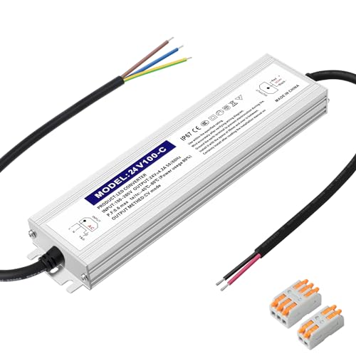 Karyoosi LED Trafo 24V 100W 4.2A, LED Netzteil 24V, LED Transformator 230V auf 24 Volt DC, Wasserdichtes IP67 LED Treiber Für LED-Beleuchtung im Innen- und Außenbereich von Karyoosi