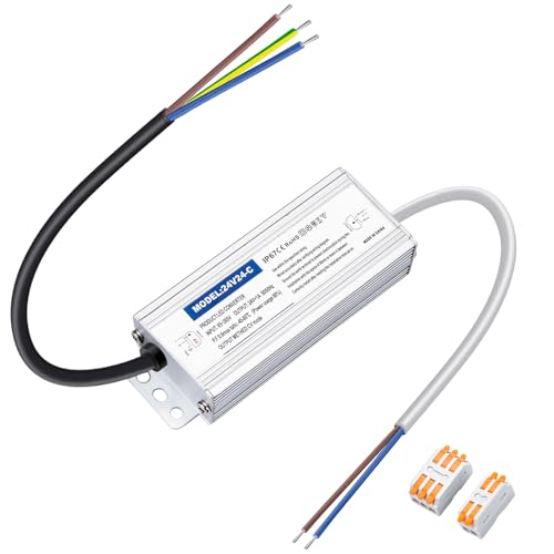 Karyoosi LED Trafo 24V 24W 1A, Netzteil, Transformator 230V Auf 24 Volt DC, Wasserdichtes IP67 Treiber Für Beleuchtung im Innen- und Außenbereich Karyoosi LED Trafo 24V 24W 1A, Netzteil, Transformator 230V Auf 24 Volt DC, Wasserdichtes IP67 Treiber Für Beleuchtung im Innen- und Außenbereich von Karyoosi