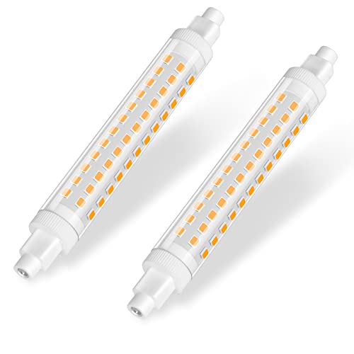 Karyoosi R7s LED 118mm, R7S LED Lampe J118 10W 1050LM, Warmweiß 3000K, R7s Led Leuchtmittel ersatz für 100W R7S Halogenlampen, 360° Abstrahlwinkel LED-Stab, AC 220V - 240V Nicht Dimmbar 2 Stück von Karyoosi