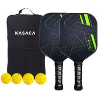 KASACA Pickleballschläger "Pickleball-Schläger 2er Set SPEED", (Set, 7 tlg., mit 2 Pickleball-Schlägern, 4 Bällen & Tragetasche) von Kasaca