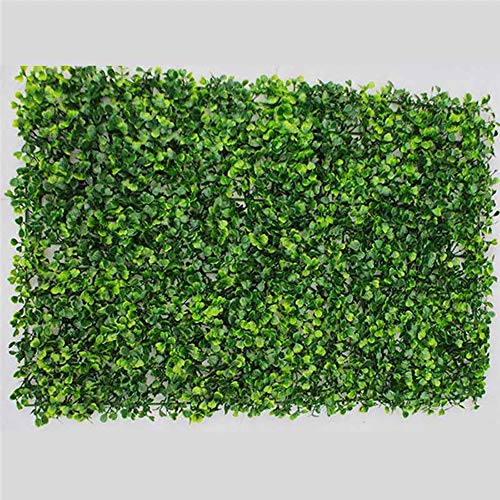 Kasahome 2 Stück Buxus Künstliche Hecke Dekorative Paneele Kunstrasen Buchsbaum Pflanze Synthetische Blätter für Innen und Außen 60 x 40 cm von Kasahome