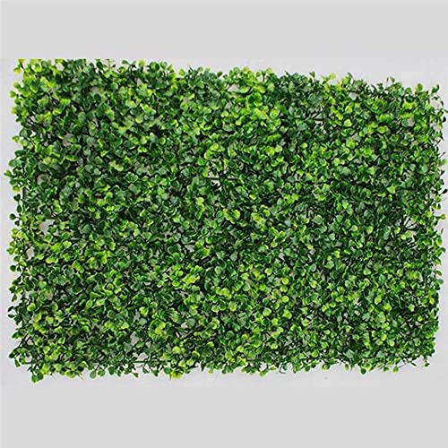 Kasahome 8 Stück künstliche Hecken Dekorative Buxus Kunstpflanze Grasplatte Synthetische Blätter Buchsbaumpflanze für Innen- und Außenbereich 60 x 40 cm, Grün von Kasahome