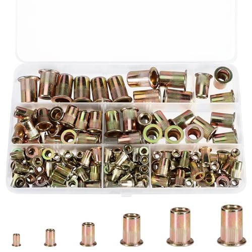 165 StüCk Nietmuttern Set Gewinde Nieten M3 M4 M5 M6 M8 M10 Nietmutter Nietmuttern Sortiment Blindnietmuttern Flachkopf Gewindenieten Acciaio Inossidabile 165 StüCk Nietmuttern Set Gewinde Nieten M3 M4 M5 M6 M8 M10 Nietmutter Nietmuttern Sortiment Blindnietmuttern Flachkopf Gewindenieten Acciaio Inossidabile von Kasanni