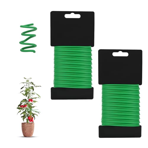Gartendraht, 3,0mm X 20 m Pflanzendraht Weich, Bindedraht Ummantelt, Pflanzendraht Zum Anbinden Von Kletterrosen Geeignet, PflanzenstüTze Im Garten, DIY-Bastelprojekte (2pcs) von Kasanni
