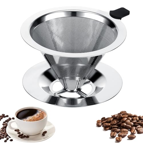 Kasanni Kaffeefilter Edelstahl Kaffeefilter Wiederverwendbar Kaffee Filter Einfach Zu SäUbern Ideal Zum Filtern Von Kaffee Papierlose Kaffeefilter Zum üBergießEn Von Kaffee von Kasanni