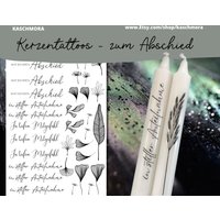 Kerzentattoo, Kerzensticker, Wasserschiebefolie, Trauer, Anteilnahme, Abschied, Beerdigung, Geschenk, A4 Kerzentattoo, Kerzensticker, Wasserschiebefolie, Trauer, Anteilnahme, Abschied, Beerdigung, Geschenk, A4 von Kaschmora