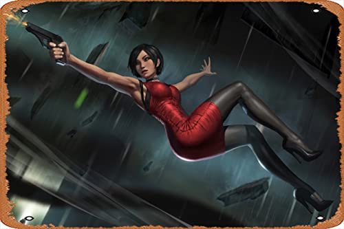 Ada Wong Shooting 4k, HD Games, 4k Wallpapers, Images, Hintergründe, Fotos und Bilder Poster, Metall-Blechschild, Vintage-Stil, Wanddekoration, Kaffee & Bar-Dekor, Größe 20,3 x 30,5 cm von Kasdbopa