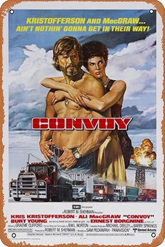 Convoy Filmposter Dekoration Familie Restaurant Bar Cafe Wand Retro Dekoration Schild Blechlogo 30,5 x 20,3 cm von Kasdbopa