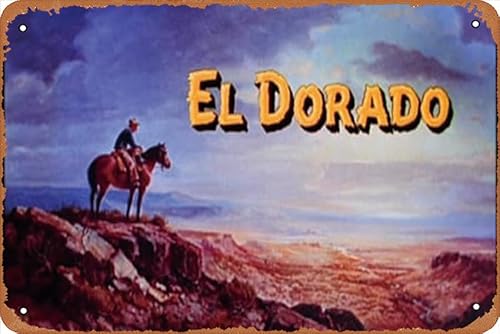 El-Dorado Filmposter 20,3 x 30,5 cm – Vintage-Metall-Blechschild für Zuhause, Bar, Pub, Garage, Dekoration, Geschenke von Kasdbopa