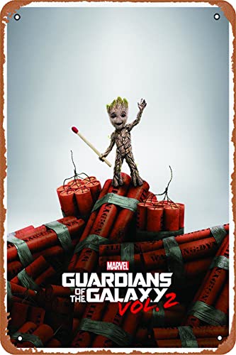 Groot Dynamite Guardians Of The Galaxy Vol. 2 Film & TV Guardians Of The Galaxy Home Decor Blechschild Retro Metall Bar Pub Poster 20,3 x 30,5 cm von Kasdbopa