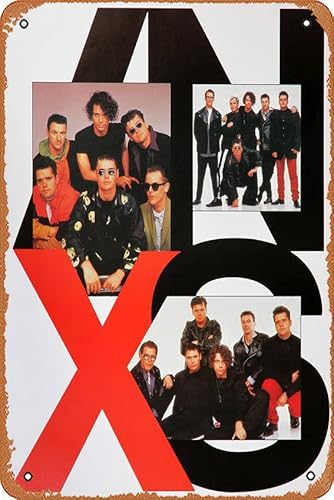 INXS, 1990 Poster, Blechschild, Retro-Wanddekoration für Zuhause, Cafés, Büro, Geschäft, Pubs, Club, Schild, Geschenk, 30,5 x 20,3 cm von Kasdbopa