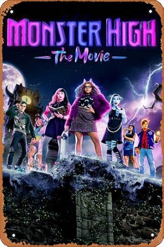 Monster High: The Movie (2022) Plaque Poster Metall Blechschild 20,3 x 30,5 cm Vintage Retro Wanddekoration von Kasdbopa