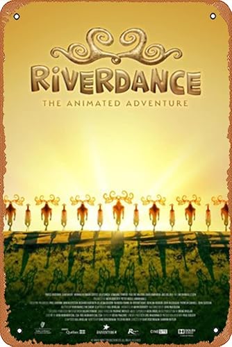 Riverdance: The Animated Adventure Movie Poster Retro Metall Blechschild Wand Home Wall Art Metall Blechschild Höhle Bar Club 20,3 x 30,5 cm von Kasdbopa