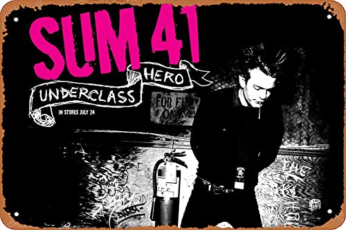 Sum 41 Poster Band Poster (20) Vintage Metall Blechschilder für Cafés, Bars, Pubs, Laden, Wanddekoration, lustige Retro-Schilder für Männer und Frauen, 20 x 30 cm von Kasdbopa