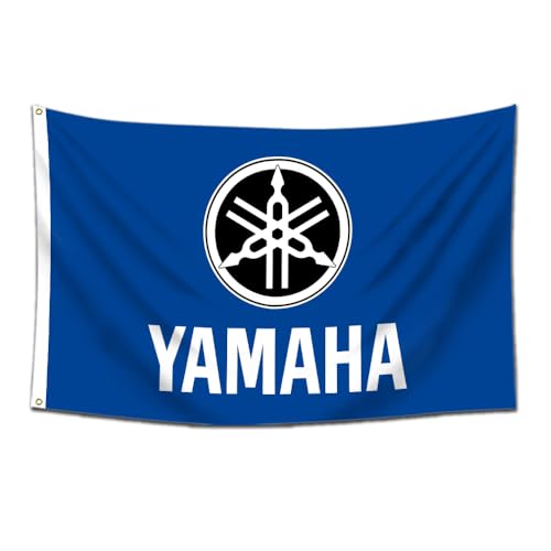 Enmoon Yamaha-Flagge, Banner (91 x 150 cm, strapazierfähiges 150D-Polyester), Messingösen, Banner für den Außenbereich, Männerhöhle von Kasflag
