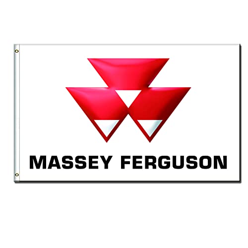 Furlista Massey Ferguson Flagge, Banner, Garage, Wanddekoration, 90 x 150 m, Vibratfarbe, HD-Druck, 150D Polyester-Banner Männerhöhle von Kasflag