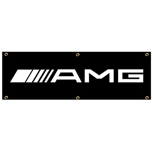 Kasflag AMG Auto-Banner 4,8 x 1,5 m für Zuhause, Flagge für Innen- und Außenbereich (helles und lebendiges 150D-Polyester, Messingösen-Design ist langlebig) von Kasflag