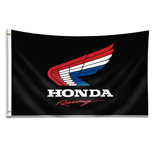 Kasflag Flagge, kompatibel mit Honda-Rennflagge, 90 x 150 cm, strapazierfähig, 150D-Polyester, für Außenbereich, Männerhöhle, Garage, Geschäft von Kasflag