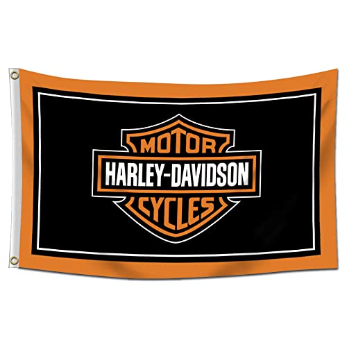 Kasflag Wandteppich mit Motor-Banner, Davidson-Flagge, 90 x 150 cm, strapazierfähig, 150D-Polyester, für Studentenwohnheim, Männerhöhle (schwarz) von Kasflag