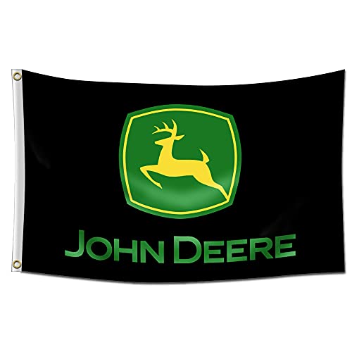 Kasflag John Flag Banner Deere Flagge (90 x 150 cm, strapazierfähig, langlebiges 150D Polyester) Messingösen Banner für Außenzimmer, Männerhöhle/Garage von Kasflag