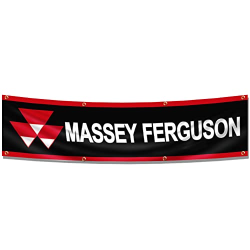 Kasflag Massey Ferguson-Flagge, Banner (6 x 2,4 m, lebendige Farbe, strapazierfähiges 150D-Polyester) für Außenbereich, Männerhöhle, Garage, Shop von Kasflag