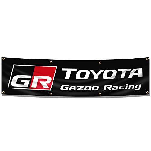 Kasflag Gazoo Racing Banner Flagge (0,6 x 2,4 m, lebendige Farbe, strapazierfähiges 150D-Polyester) für Außenbereich, Männerhöhle, Garage, Geschäft von Kasflag