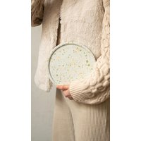 Terrazzo-Tablett Für Couchtisch, Terrazzo-Tablett, Tablettdekor, Tabletttisch, Gelbes Dekoratives Keramiktablett, Tablett, Badezimmerdekor von KashalotStudioStore