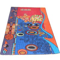 Kettenstich Teppich Handgemacht Kaschmir Crewel Wolle Bestickt Bodenteppich Multicolor 4 X 6 Füße Canvas Gefüttert von KashmirCollectionsIN
