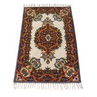 Kettenstich Teppich Handgemacht Kashmir Crewel Wolle Bestickt Boden Bereich Multicolor 2.5 X 4 Feet Canvas Gefüttert von KashmirCollectionsIN