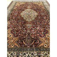 Größe 125x193cm. Handgemachter Kaschmir Seidenteppich von Kashmirgalore