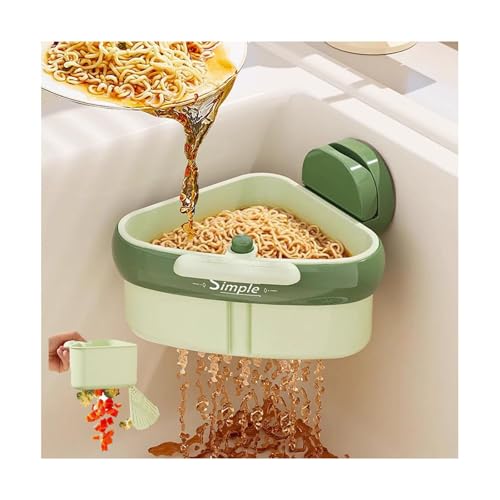 Abtropfkorb für Spülbecken,Sieb für Spülbecken,zum Einhängen,Abtropfsieb Spülbecken,Sink Strainer Basket,Abflusssieb Abtropfkorb Spüle Sieb für Essensreste In Küche Waschbecken (Grün) von Kashyke